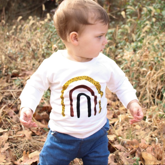 Leopard Print Rainbow Graphic Pullover Sweatshirt - Picture 7 of 7